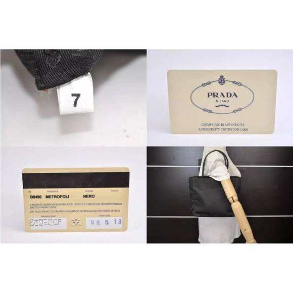 Prada Metropoli Vintage Black Nylon Tote with Auth Card EUC - Picture 11 of 17